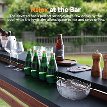 Modern Shade Cedar Outdoor Bar Gazebo with TV Mount, USB Power, 6.5 x 8 ft