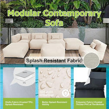 OPEAK 7PC Alassio Outdoor Patio Furniture Set Light Beige