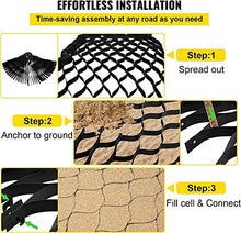 ZHOUHONG Patio Pavers Geogrid, Steep Driveway Mesh Heavy Duty Ground Grids Base Stabilizer for Gravel/Stones/Sands, 2 Inch Tall Retaining Wall Slope Molds (Color : W x L, Size : 4x7 m/13x23 ft)
