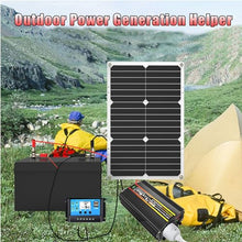 JYYEUTVCJ 10000W Off-Grid Solar Panel Kit with 18W Waterproof Solar Panel & 30A LCD Charge Controller for Home, RV, and Marine Use