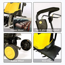 TREEYX Garden Gear Electric Garden Tiller,Cultivator Rotavator,6 Blades,Tillage Depth 22cm,Plow Width 45cm,Folding Rotary Motor Hoe (30m Extension Cord)