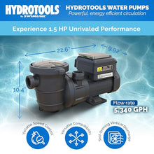 SWIMLINE Above Ground Pool Pump, 1.5 HP Variable-Speed Vertical