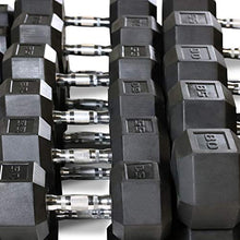 WF Athletic Supply Rubber Coated Hex Dumbbell Set - Multiple Choices Available - 5-100LB Dumbbells Only