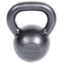 Ader Sporting Goods Ader Premier Kettlebell Set w/DVD & Free Rack Rubber Mat Grey, Black