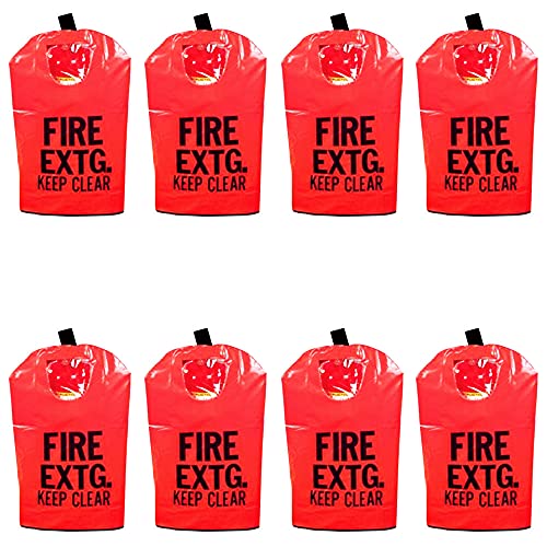 (10 Pack) 30 Lb HEAVY DUTY FIRE EXTINGUISHER COVERS With Window, Large