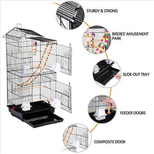 XYIANG Bird Cages 39" Bird Cage Metal Bird House Iron Parrot Cage Metal Peony Wren Breeding Cage Bed Iron with Pigeon Supplies Bird Carrier
