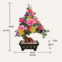 Artificial Plants Chinese Style Jade Flower Decoration Bonsai Home Office Decor Antique Jade Carving Bonsai Flower Ornaments Good Gifts for Moms and Friends Bonsai Pine Tree
