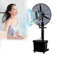GFJYKDL Portable Misting Fan Black Large Standing Spray Fan Mister 320W/380W High Velocity Air Circulator Heavy Duty Industrial Floor Fans