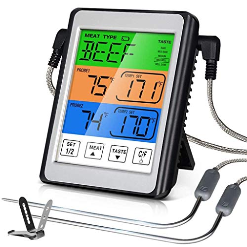 MVUYO Digital Meat Thermometer, Probe Kitchen Thermometer for Grilling with Food Cooking Thermometer for BBQ Grill