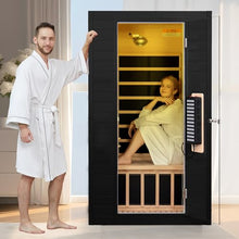 springspa 1-2 Person Full Spectrum Infrared Sauna with Red Light Therapy