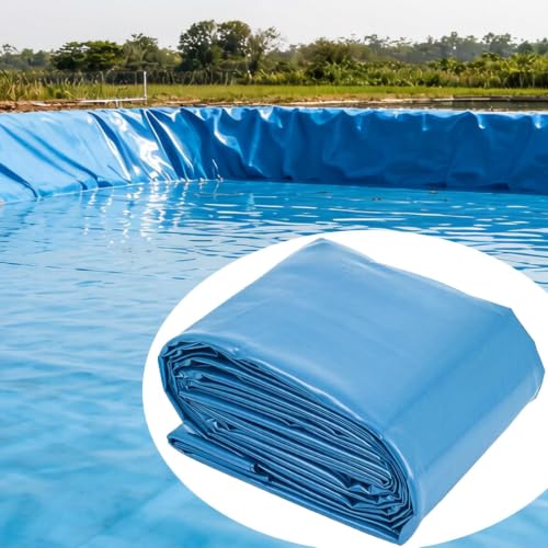 Liyadolaam Blue Pond Liner for Outdoor Ponds Heavy Duty Fish Pond Liner Waterproof UV Resistant for Surface Protection Raised Bed Waterfall Reservoirs(32.8x39.3ft)