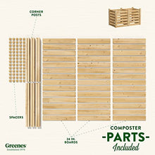 Greenes Fence Premium Cedar Wood Composter, 24" W x 48" L x 31" H (3/4" Thick) / 154.6 Gallons - Made in USA with North American Cedar