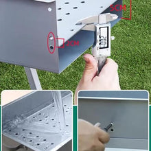 Barbecue Charcoal Grill Aluminium Alloy Folding Portable BBQ Charcoal Grill for Outdoor Cooking Camping Hiking Picnics Backpacking Or Any Outdoor Event(Size:B)