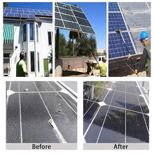 Window Cleaning Equipment with 55 cm Extended Brush Head, Photovoltaic Panel Cleaning Kit, 180°Flexible Rotate Brush Head, for Cleaning Solar Photovoltaic Panels,12m(39ft)