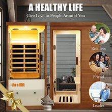 Gxcevsou Far Infrared Sauna 1 Person Canadian Hemlock Natural
