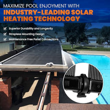 Industrial Grade Solar Pool Heater DIY Kit - Superior High-Wind Strapless Mounting System & Maximum Freeze Resistance (4-4'x12.5' / 200 Square Feet)