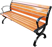 WZYPZFCL Outdoor Bench Bench,Outdoor Park Garden Benches Terrace Benches, Weatherproof Bench with Aluminum Legs and Anticorrosive Pine Wood, 2-Seater Bench (Pine 150Cm) (Solid W (Pine 150CM)