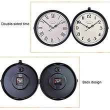 SLGGPJBU Outdoors Vintage Double Sided Wall Clock Vintage Industrial Wall Clock for Outdoor Decorative Wall Art Antique Decor Wall Office Wall Clock Decorative Wall Clocks