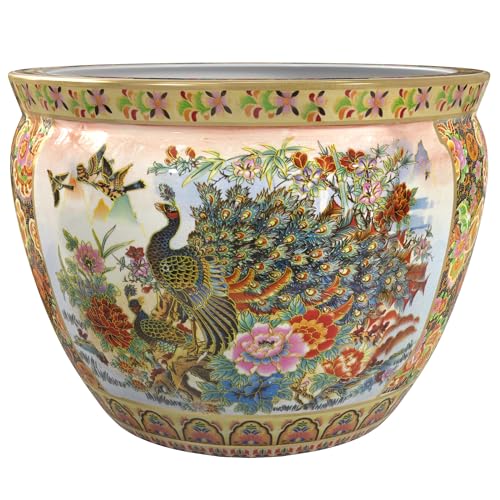18" Famille Rose Porcelain Fishbowl