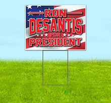 Ron Desantis for President (18" x 24") Yard Sign, Quantity Discounts, Multi-Packs, Includes Metal Step Stake, Bandit, New, Advertising, USA | Florida, Election, Political, Republican