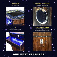 Creative Outdoor Distributor Wine Barrel Pub Arcade Machine 2 Player 412 Games Woodgrain