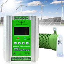 MiBoce Wind Solar Hybrid Charge Controller, Wind Turbine Solar Hybrid MPPT Charge Boost Controller, LCD Smart Display, for Wind Solar Supplementary Power System