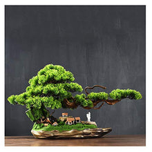 YXIANG56Q Fake Plants Simulation Bonsai Welcome Pine Ornaments Office Living Room Porch Decoration Crafts Opening Gift Plant Bonsai Tree(I)