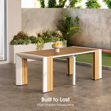 Transformer Extendable Outdoor Dining Table, Light Oak, Natural