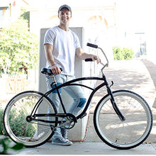 Firmstrong Urban Men's Beach Cruiser Bike Single Speed 26 Inch Matte Black