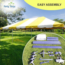 Party Tents Direct 20' x 30' Weekender Frame Canopy with Yellow White Cover