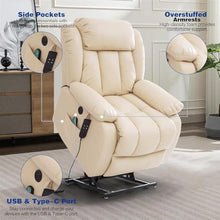 HTERWQEA Infinite Position Power Lift Recliner Chair with Heat and Massage