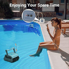 Robotic Pool Cleaner with Over 3h runtime & 150W Suction Power, Wall-Climbing Automatic Pool Vacuum with Intelligent Path Planning for Inground Pool up to 2000 ft2