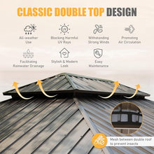 LOPOO Outdoor Living Hardtop Gazebo Brown