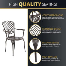Kinger Home Arden 5-Piece Outdoor Dining Set for 4 Bronze