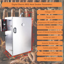 INTSUPERMAI Commercial Electric Smoker, 1000W Stainless Steel Food Smoker Machine with 5 Detachable Racks, 35-120℃ Temp & 0-12H Timer, for Sausage Bacon Seafood Tofu