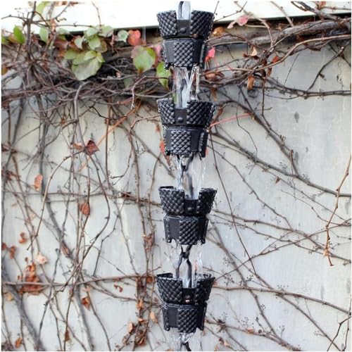 LBAawxe Rain Chains Rain Chains for Downspouts，Villa Homestay Roof Red Copper Rain Water Chain