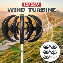 HUIZHITENGDA Vertical Wind Turbine Kit,5000W 220V 48V 24V 12V Wind Generator with MPPT Charging Controller Portable Lanterns Wind Power Turbine Generator,220v