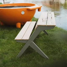 HYgloF Patio Benches Park Outdoor Chair, Steel Metal Frame Bench, Plasticwood Chair Surface, Garden Patio Lounge Tables Seating Garden Bench(Medium)
