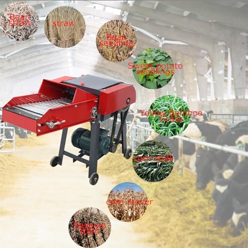 INTSUPERMAI 6-Blade Hay Cutter Pulverizer Red