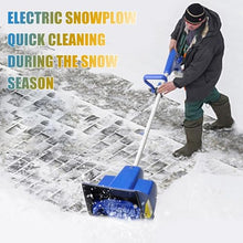 Electric Snow Plow with 2 Battery - Cordless Snow Shovel with Adjustable Handle, Handheld Snow Blower, 6m Throwing Distance, Snow Thrower for Driveway, Patio, Playground, Farm