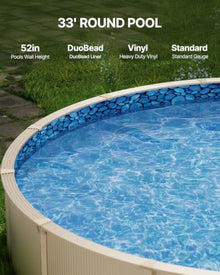VEVOR 33-ft Above Ground Pool Liner U-Bead Round Pool Liners
