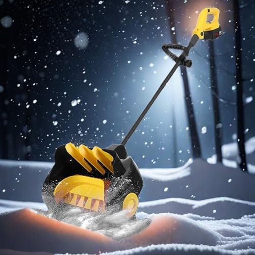 Cordless Snow Shovel, 21V | 11-Inch | 4-Ah Cordless Snow Blower, Battery Snow Blower with Directional Plate & Adjustable Front Handle Sweeping Width: 41cm/16.1ln Sweeping Depth: 15cm/5.9ln,2xbattery