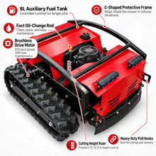 DareDevil Mower Remote Control Tracked Lawn Mower, 55° Slope Climb, 22-Inch Cutting Width, 9 HP Gas Engine, 6L Auxiliary Fuel Tank, Brushless Drive Motor
