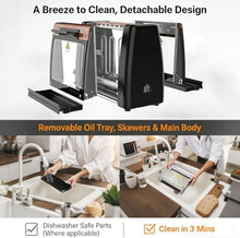 360° Auto-Rotating Electric Kebab Grill with 32 Skewers,Smokeless Indooroutdoor Bbq with Timer