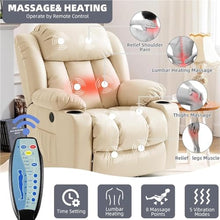 Power Lift Recliner Chair with Massage and Heat for Elderly Adults