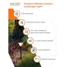 Gama Sonic Premier Outdoor Pathway Garden Landscape Light with 2 Color LEDs, Warm White and Bright White, Black, Heavy Duty Cast Aluminum, 50 Lumens, 8-Pack (239iP890080)