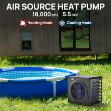 TURBRO 18,000 BTU Swimming Pool Heat Pump, up to 6,000 Gallons, 110-120V