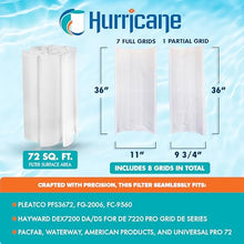 Hurricane Filters 2 Pack HF-DE72-SET - 72 Square Feet DE Grid Filter Replacement for PFS3672, FG-2006, FC-9560, Hayward DEX7200 DA/DS - Best Value USA DE Grid Pool Filters