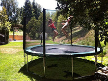 Galactic Xtreme 16ft Round Trampoline with Net Green Pad Black Mat