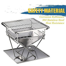 Portable Stainless Steel BBQ Grill Folding Outdoor Camping Picnic Barbecue Tool Accessories